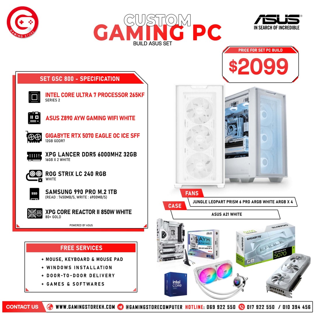 Set Build WHITE GSC 800 (RTX 5070)
