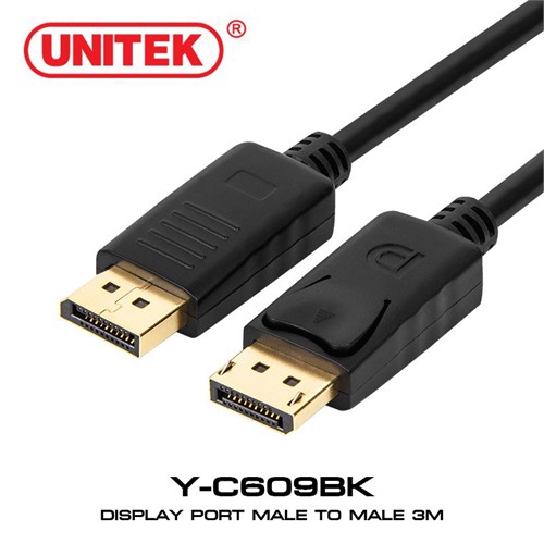 UNITEK Y-C609BK DisplayPort Male to Male Cable, 3m