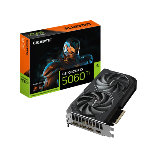 GIGABYTE RTX 5060Ti WINDFORCE OC 16G GDDR7, PCIe 5.0