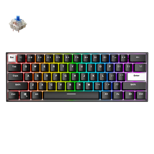 Fantech Maxfit61 Frost Wireless Black Mechanical Gaming Keyboard