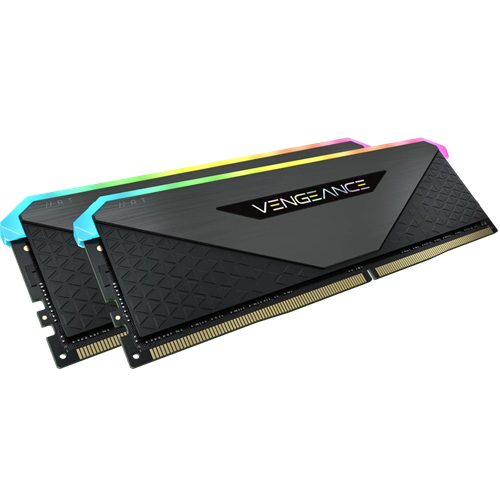  CORSAIR VENGEANCE RGB RT BLACK DDR4 RAM 32GB (2x16GB) 3200MHz