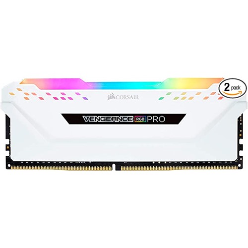 CORSAIR VENGEANCE RGB PRO WHITE DDR4 RAM 32GB (2x16GB) 3200MHz