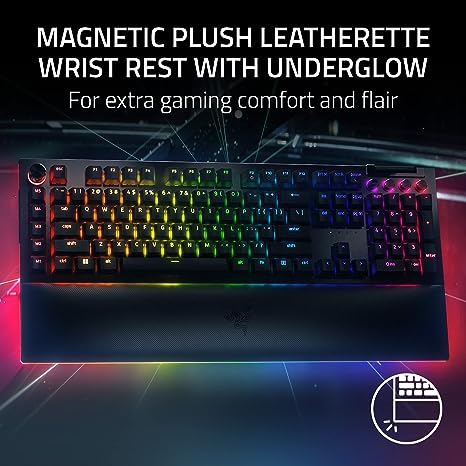 Razer BlackWidow V4 Pro - Mechanical Gaming Keyboard (Yellow Switch) - US Layout