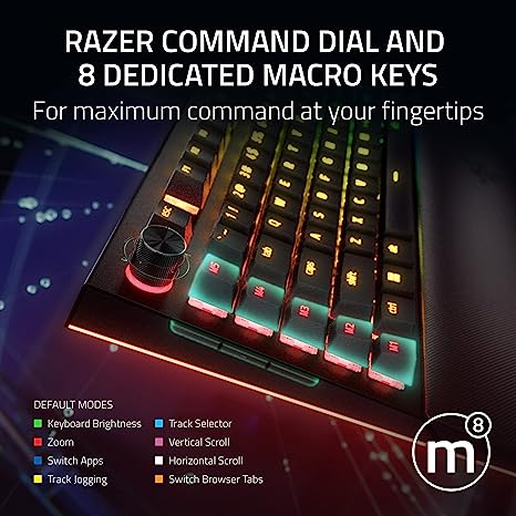 Razer BlackWidow V4 Pro - Mechanical Gaming Keyboard (Yellow Switch) - US Layout