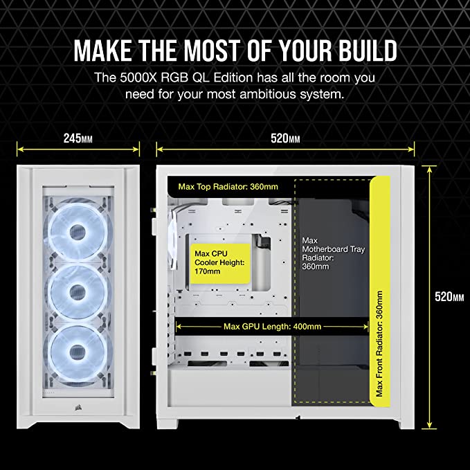 Corsair iCUE 5000X RGB QL Edition - True White