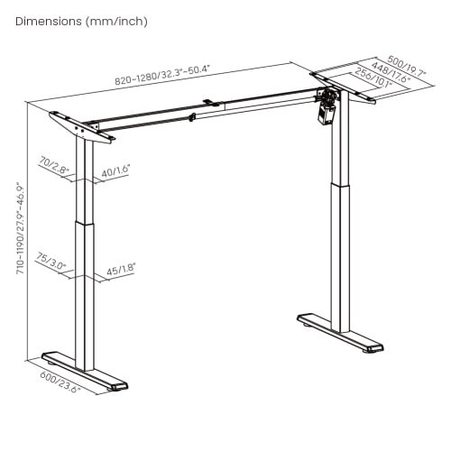 Power Tech SD1407 Electric Sit Standing Desk