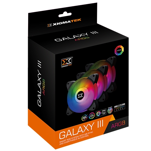 Xigmatek Galaxy III Essential Black 3 In 1 ARGB Fan
