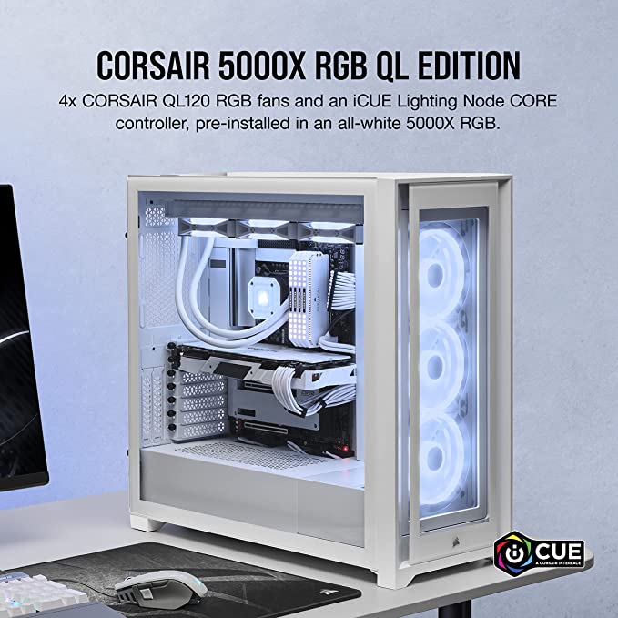 Corsair iCUE 5000X RGB QL Edition - True White