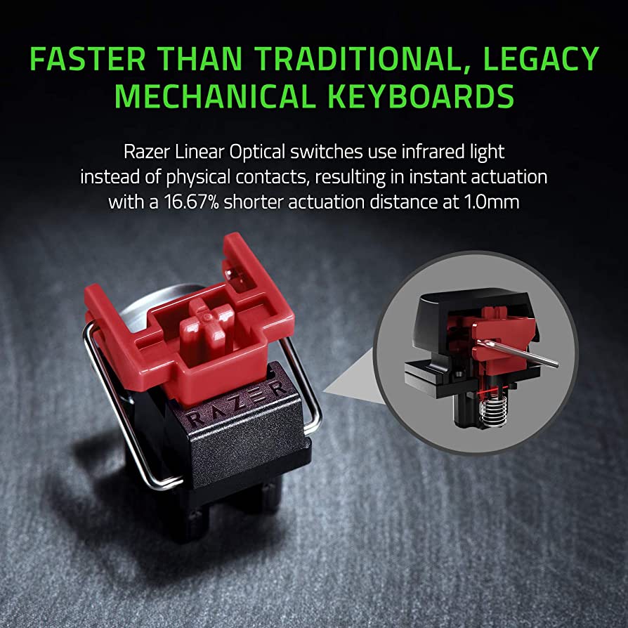 Razer Huntsman Mini - Mercury Edition Linear Optical Red Switches Mechanical Gaming Keyboard