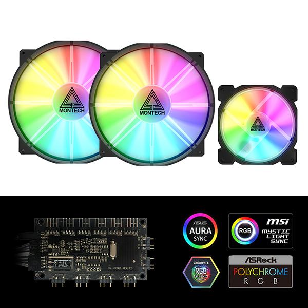 Air X Black Montech SYNC 3 ARGB FAN INCLUDE