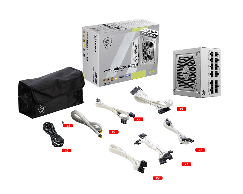 MSI MAG A850GL PCIE5 WHITE