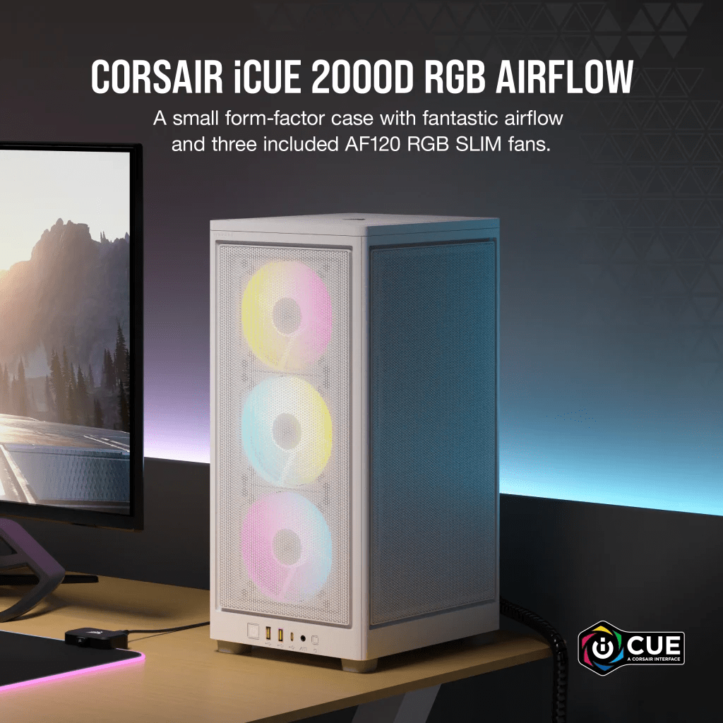 Corsair iCUE 2000D RGB AIRFLOW WHITE