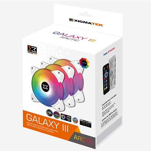 Xigmatek Galaxy III Essential White 3 In 1 ARGB Fan