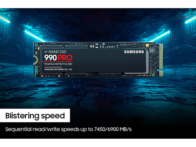 SAMSUNG 990 PRO M.2 PCIe 4.0 NVMe SSD 1TB, 2TB, 4TB