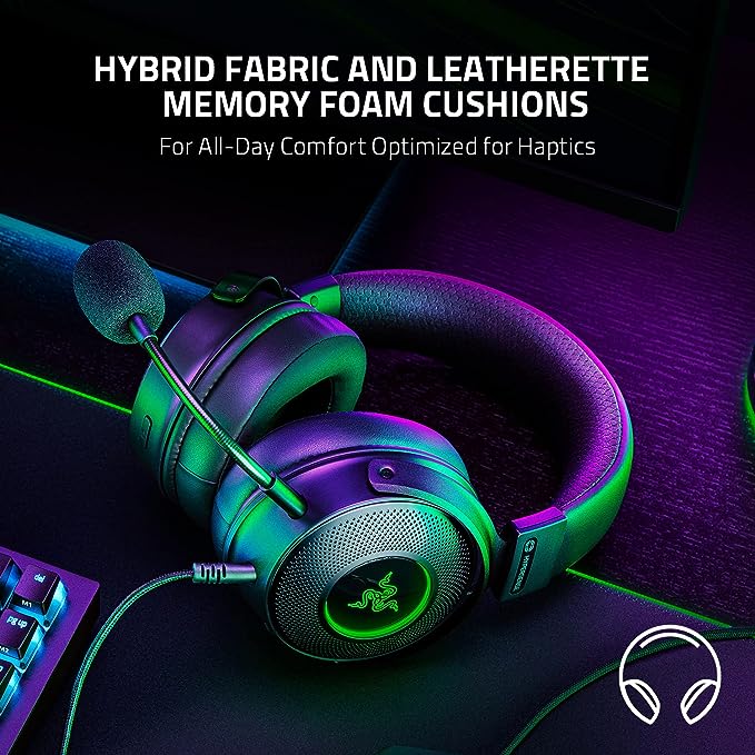 Razer Kraken V3 HyperSense - Wired USB Gaming Headset with Haptic Technology - FRML Packaging