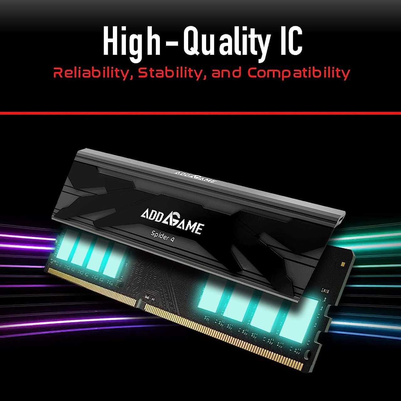 Addlink AddGame Spider 4 8GB (8GBx1) Gaming DDR4 3200MHz with Heatsink